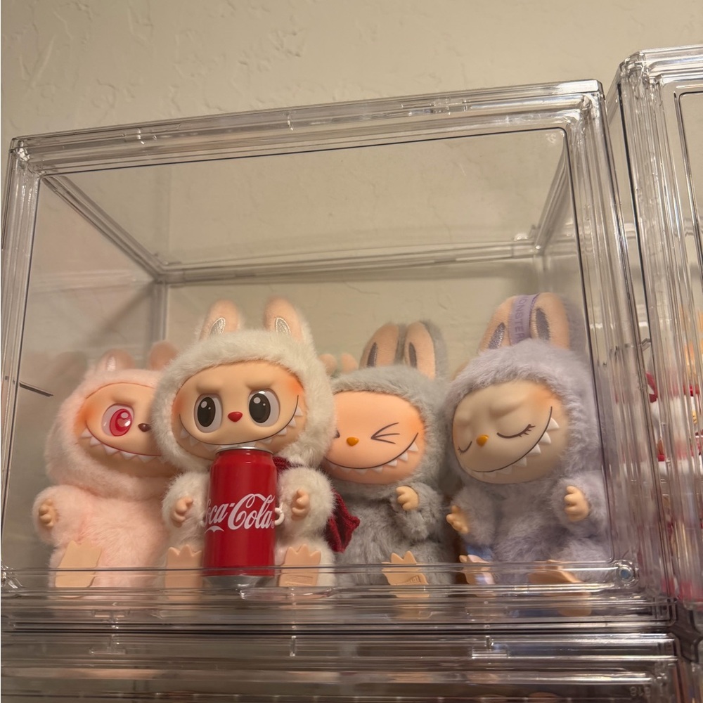 Coca Cola Red and White Collectible Figure and have a seat labubu set of 6
